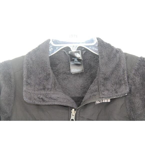 The North Face black jacket Girls size 7/8 Fuzzy - Picture 2 of 10